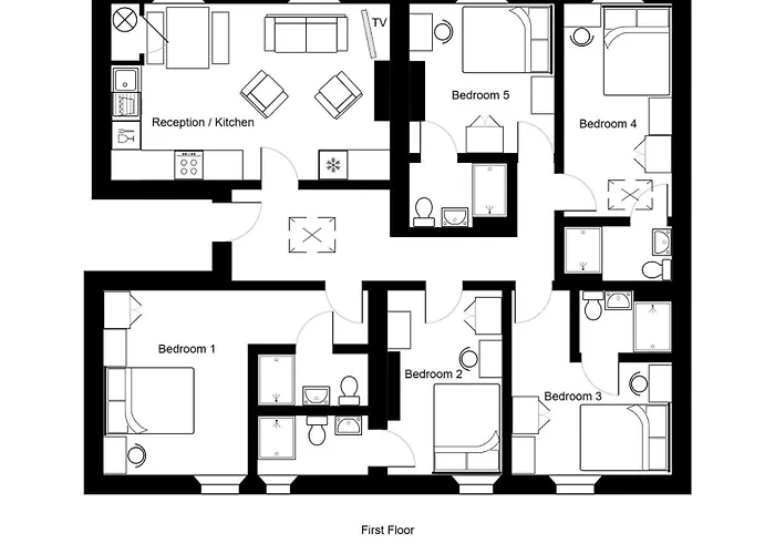 Apartment Stylish-5bed-5bath-freeparking-by Fabaccommodation